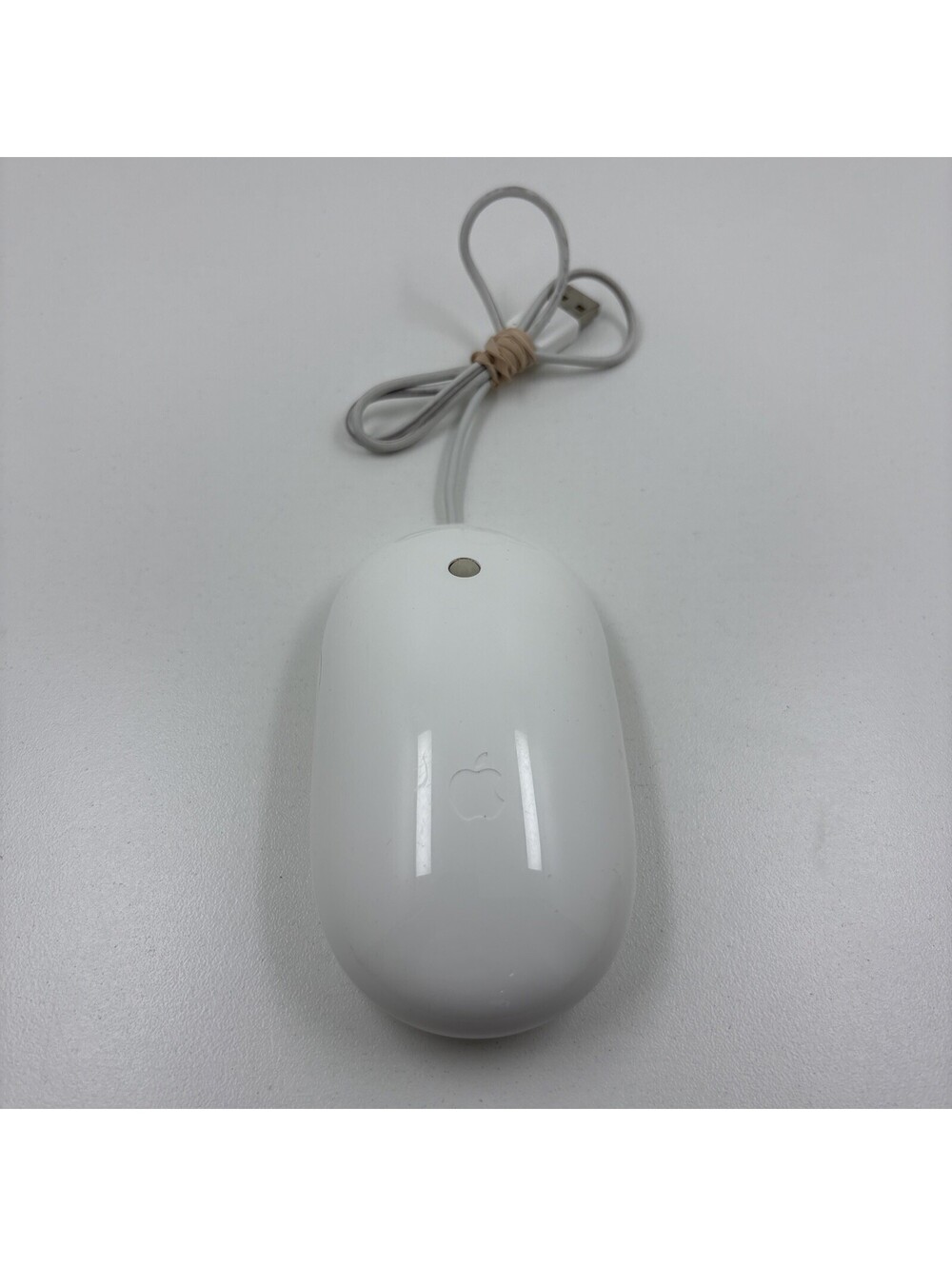 Genuine Apple USB Corded Optical Mighty Mouse Model A1152 White Tested Works